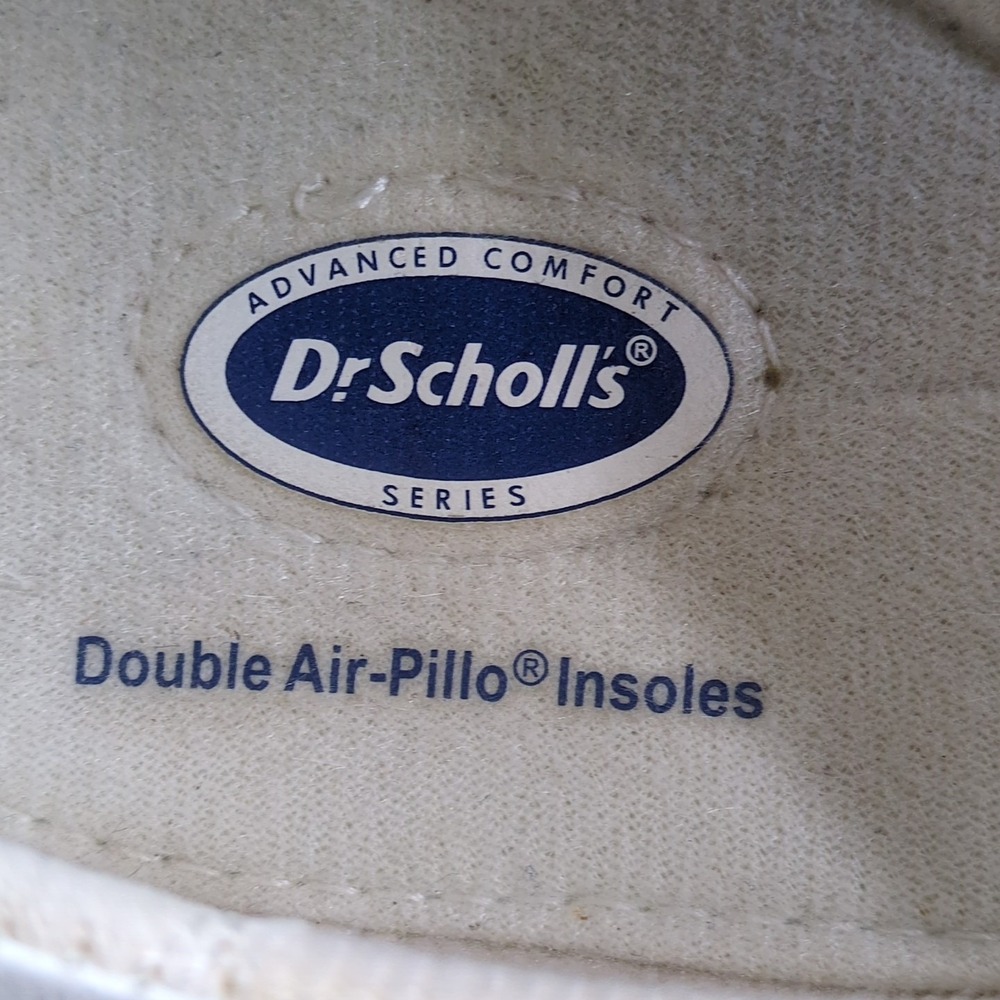 Dr. Scholl's Shoes Womens White 8 Wide Leather T Strap Loafer Walking Hook Loop - Picture 11 of 12